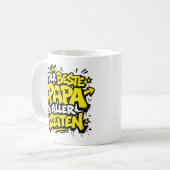 der bste papa aller zeiten graffiti 5 コーヒーマグカップ (正面左)