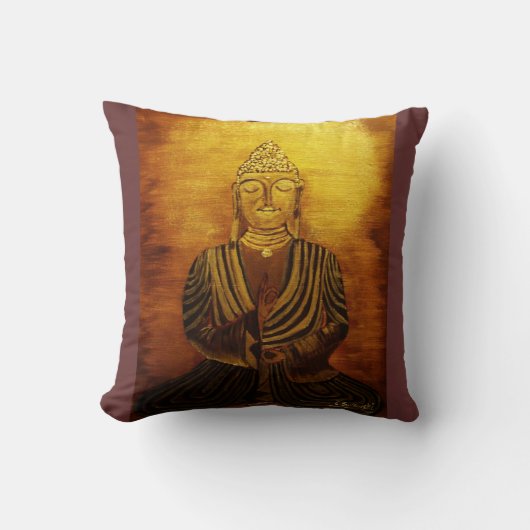 "Der Buddha"  Orginalbild von Eva Borowski クッション (正面)