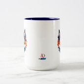 Der Bunte Fuchs - Kopf Portrait ツートーンマグカップ (中央)