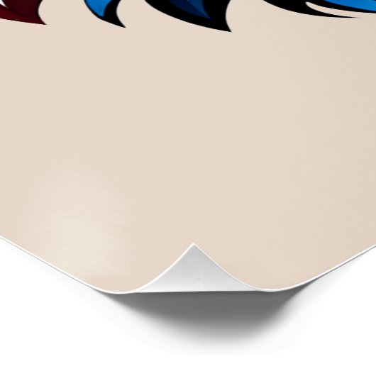 Der Bunte Fuchs - Kopf Portrait ポスター (コーナー)