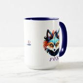 Der Bunte Fuchs - Kopf Portrait マグカップ (正面右)