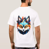Der Bunte Fuchs - Kopf Portrait Tシャツ (裏面)