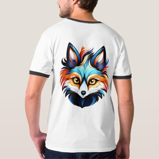 Der Bunte Fuchs - Kopf Portrait Tシャツ (裏面)