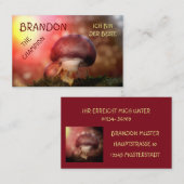 Der  Campion mit dem Champignon 名刺 (正面/裏面)