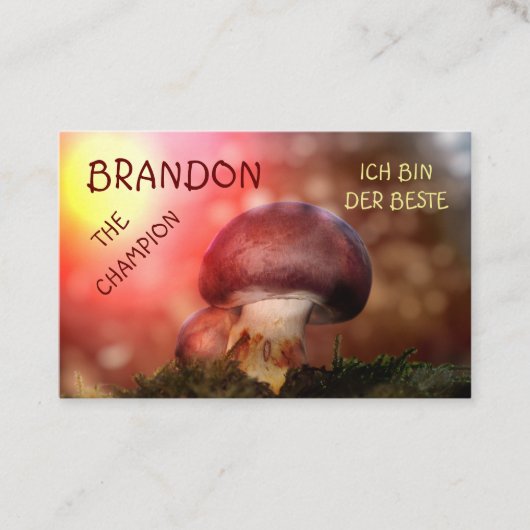 Der  Campion mit dem Champignon 名刺 (正面)