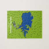 Der chantecoqフランスの湖の地図 ジグソーパズル (横)