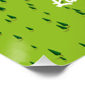 Der chantecoqフランスの湖の地図 ポスター (コーナー)