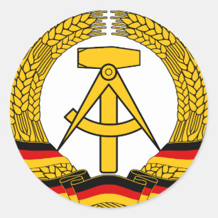 der DDR - GDRの国章--を衝突して下さい ラウンドシール