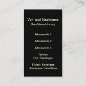 Der Fotograf -  Visitenkartenvorlage 名刺 (裏面)