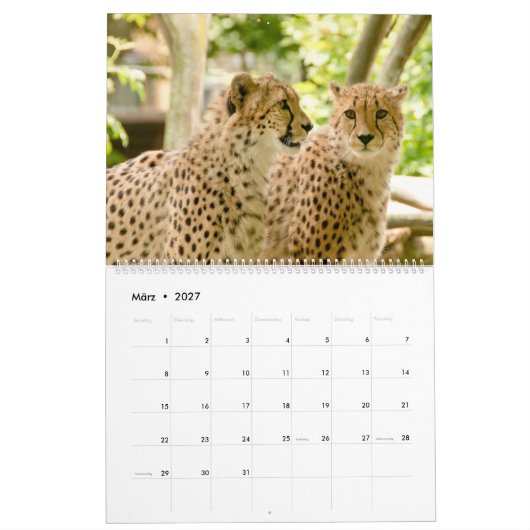 Der Gepard カレンダー (3月 2027)