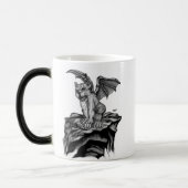 Der kleine Golem - Gargoyle schwarz weiß Design モーフィングマグカップ (左)