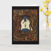 Der Kuss – アートカード(引用付き) カード (黄色い花)