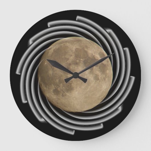 Der Mond, la lune, la luna, the moon Uhr ラージ壁時計 (正面)