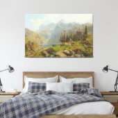 Der Murgsee in der Schweiz, Glaris キャンバスプリント (インサイチュ (寝室))
