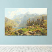 Der Murgsee in der Schweiz, Glaris キャンバスプリント (インサイチュ (ウッドフロア))