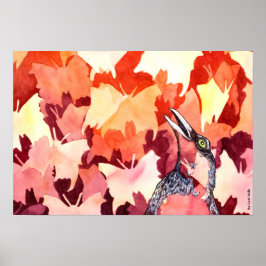 Der Rabe schreckt die Schmetterlinge auf ポスター