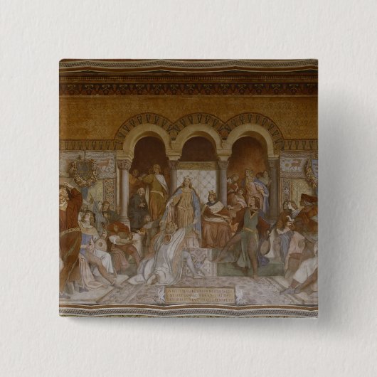 Der Saengerkrieg、c.1854-55 缶バッジ (正面)