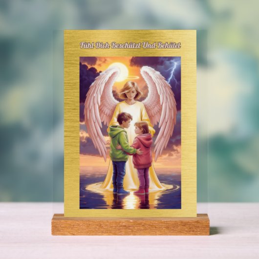 Der Schutzengel begleitet Dich アクリルサイン (ニュートラル)