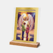 Der Schutzengel begleitet Dich アクリルサイン (傾斜)