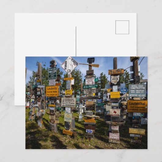 der sign post forest in Kanada ポストカード (正面/裏面)