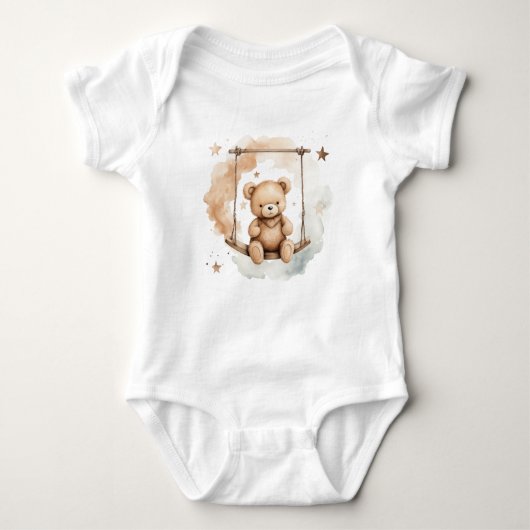 Der Teddybär-Strampler als Ausdruck inniger Liebe ベビーボディスーツ (正面)