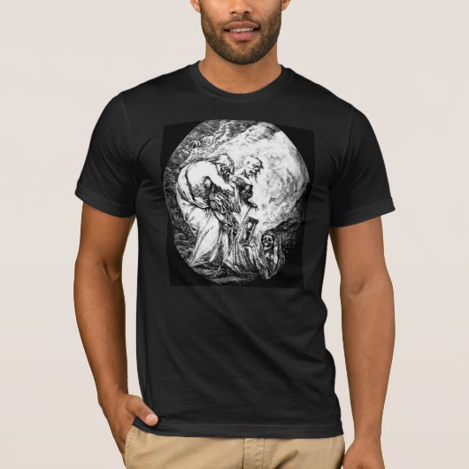 Der TodのderのGreisのundはTシャツZeitの死にます Tシャツ (正面)