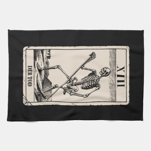 Der Tod / Death Tarot Card キッチンタオル (横)