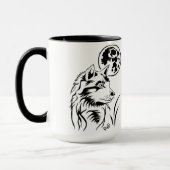 Der träumende junge Wolf Tasse マグカップ (左)