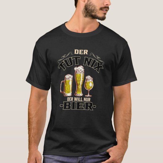 Der Tut Nix DerがNurビールベリーのチョッピングシール Tシャツ (正面)