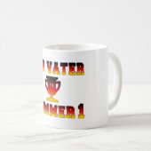 Der Vater Nummerドイツの父の日の1人の#1パパ コーヒーマグカップ (正面右)