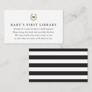 Derby Baby Shower Book Requestベビー第1図書館 エンクロージャーカード