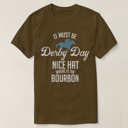 Derby Dayおもしろいとミント・ジュルプス、ケンタッキー・ホースra Tシャツ (デザイン正面)