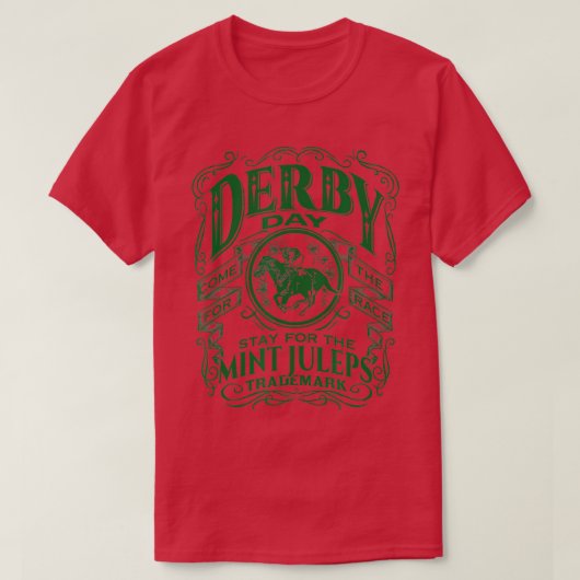 Derby Dayおもしろいとミント・ジュルプス、ケンタッキー・ホースra Tシャツ (デザイン正面)