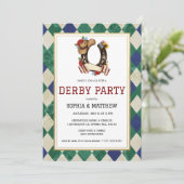 Derby Day Horse Racing Party Invitation 招待状 (スタンド正面)