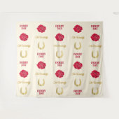Derby Day Ivory Gold Rose Custom Photo Backdrop タペストリー (正面(横))