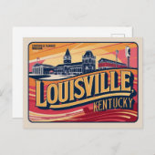 Derby Days & Retro Rays Vintage Louisville ポストカード (正面/裏面)