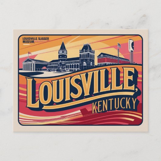 Derby Days & Retro Rays Vintage Louisville ポストカード (正面)