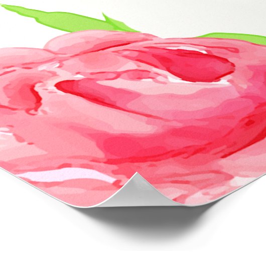 Derby Hat Lady Silhouette and Roses Welcome ポスター (角)