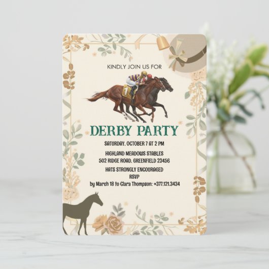 Derby Invitation Elegant Race 招待状 (スタンド正面)