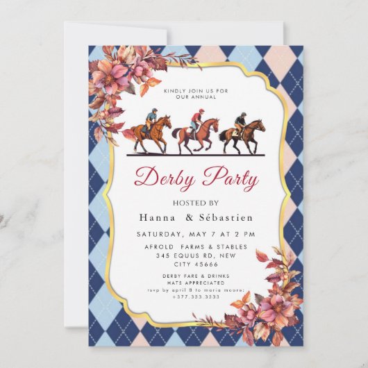 Derby Party Invitation 招待状 (正面)