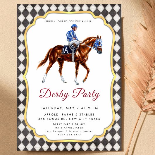 Derby Party Invitation 招待状