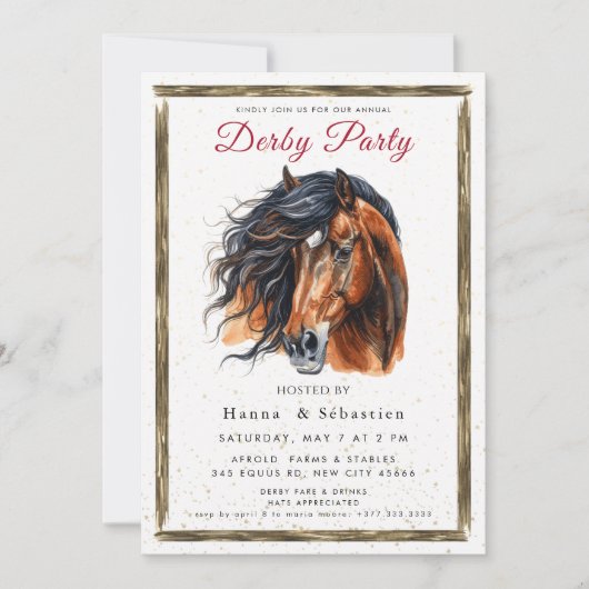 Derby Party Invitation 招待状 (正面)