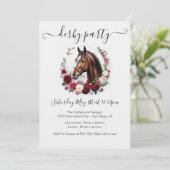  Derby Party Invitation Card with Floral 招待状 (スタンド正面)