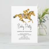 Derby Party Invitation – Floral Horse Head with S 招待状 (スタンド正面)