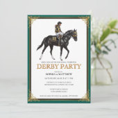 Derby Party Invitation Horseshoe Floral Wall Art 招待状 (スタンド正面)