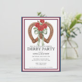 Derby Party Invitation Horseshoe Floral Wall Art 招待状 (スタンド正面)