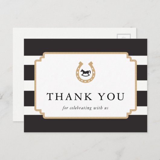 Derby Thank パーソナライズされた Youポストカードベビーシャワー ポストカード (正面/裏面)