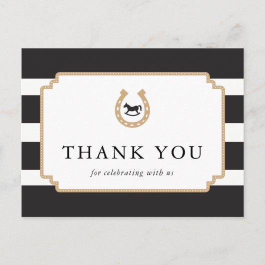 Derby Thank パーソナライズされた Youポストカードベビーシャワー ポストカード (正面)