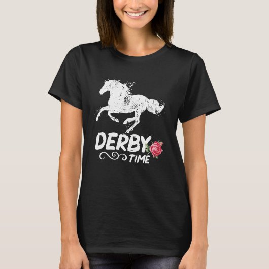 Derby Time Y all  Horses  Horse Racing Festival Tシャツ (正面)