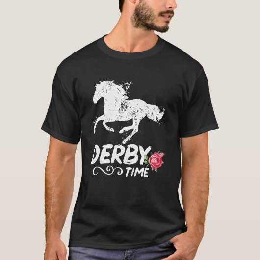 Derby Time Y all  Horses  Horse Racing Festival Tシャツ (正面)